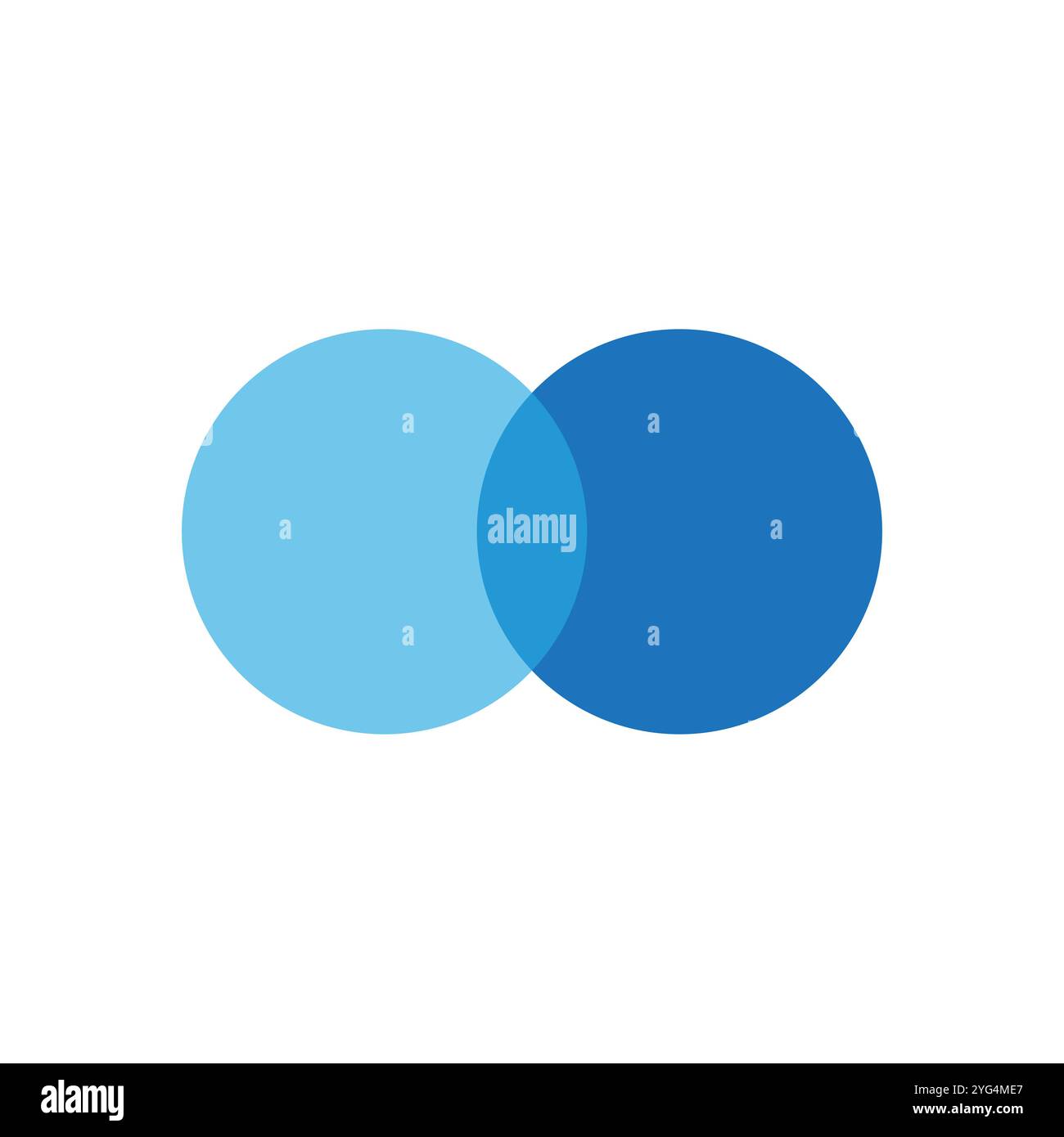 Overlapping circles icon. Color blend illustration. Simple Venn diagram ...