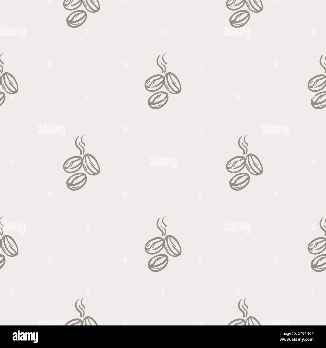 Simple black and white seamless pattern with coffee beans. Design of a ...