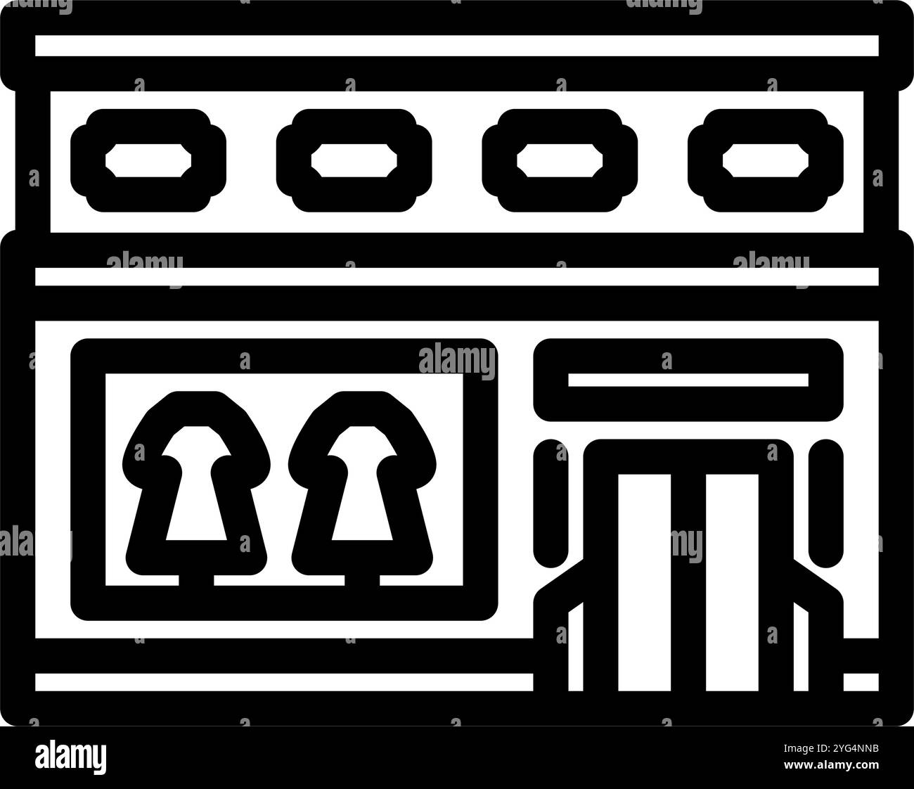 boutique shop line icon vector illustration Stock Vector Image & Art ...