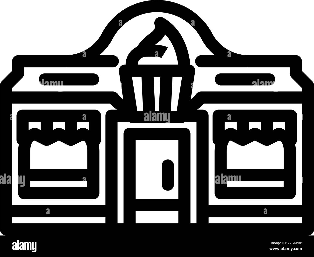 cupcakery shop line icon vector illustration Stock Vector Image & Art ...