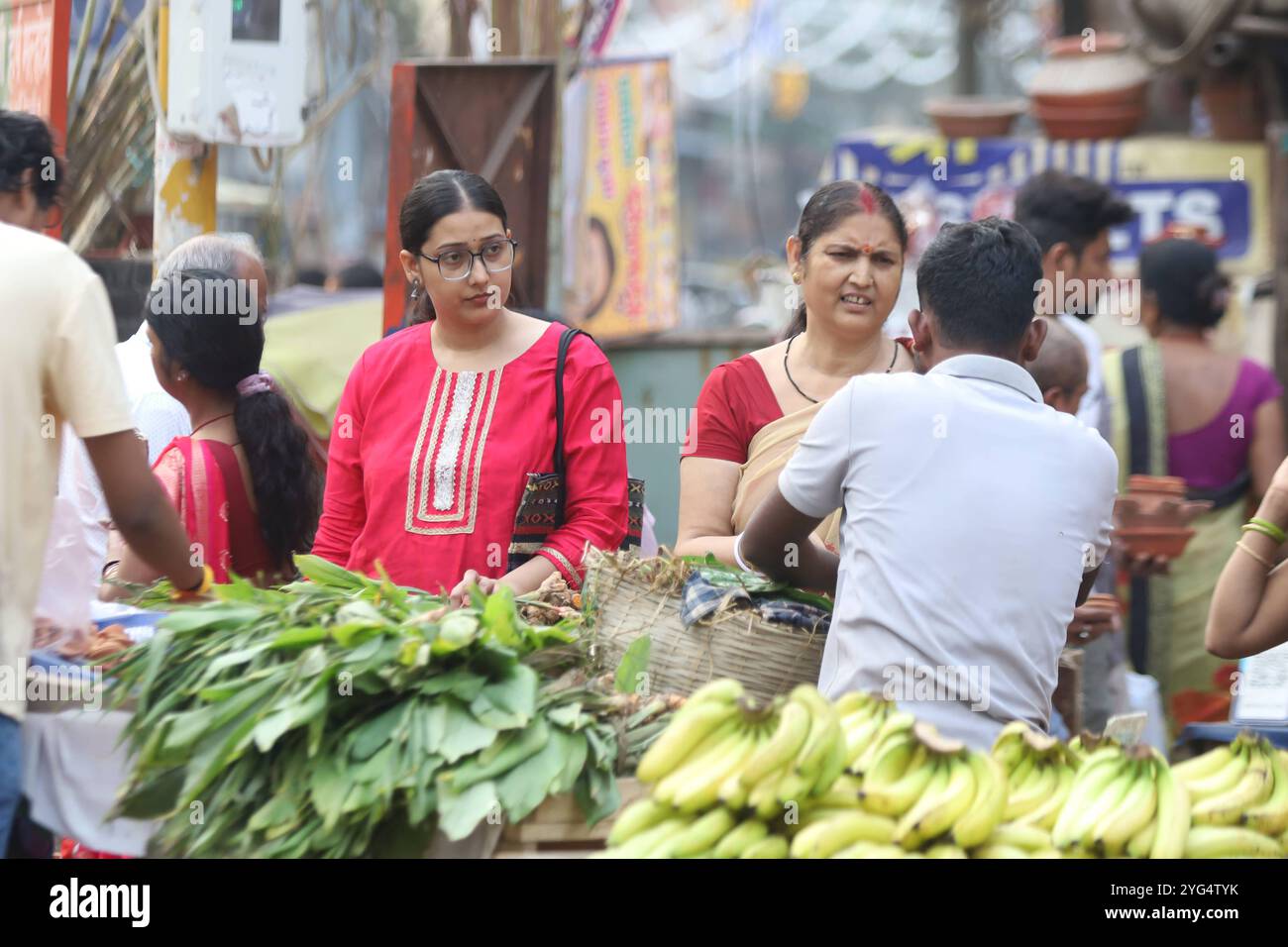 Local Indu Devotees buy items used as religious offerings for Chhath Puja ahead of ...