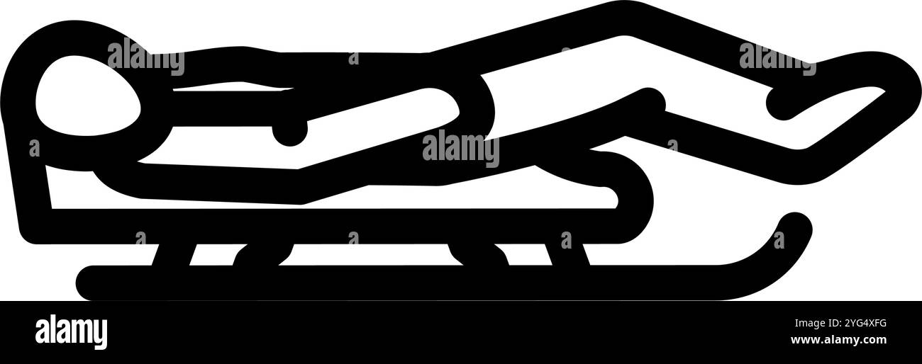 Winter sport telemark skiing Stock Vector Images - Alamy
