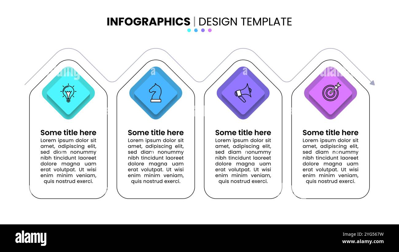 Infographic template with icons and 4 options or steps. Can be used for ...