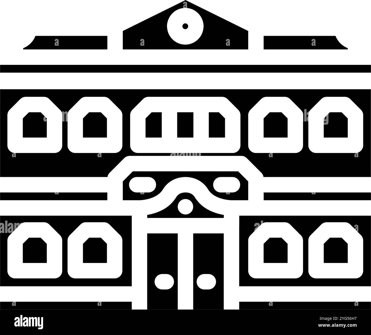 teacher school building glyph icon vector illustration Stock Vector ...
