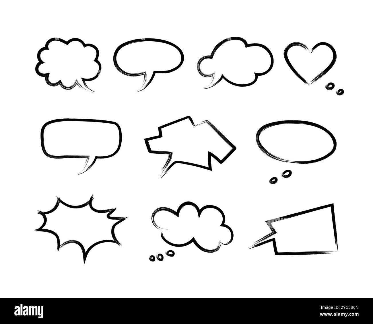 Grunge graffiti speech bubbles, dialog balloons Stock Vector Image ...