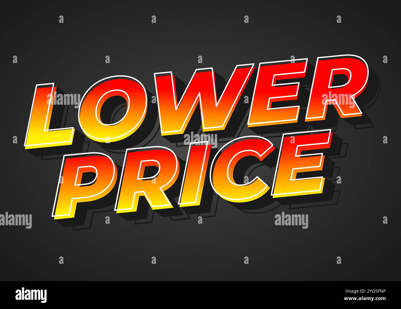 Lower price. Text effect design with modern colors and 3D font look ...