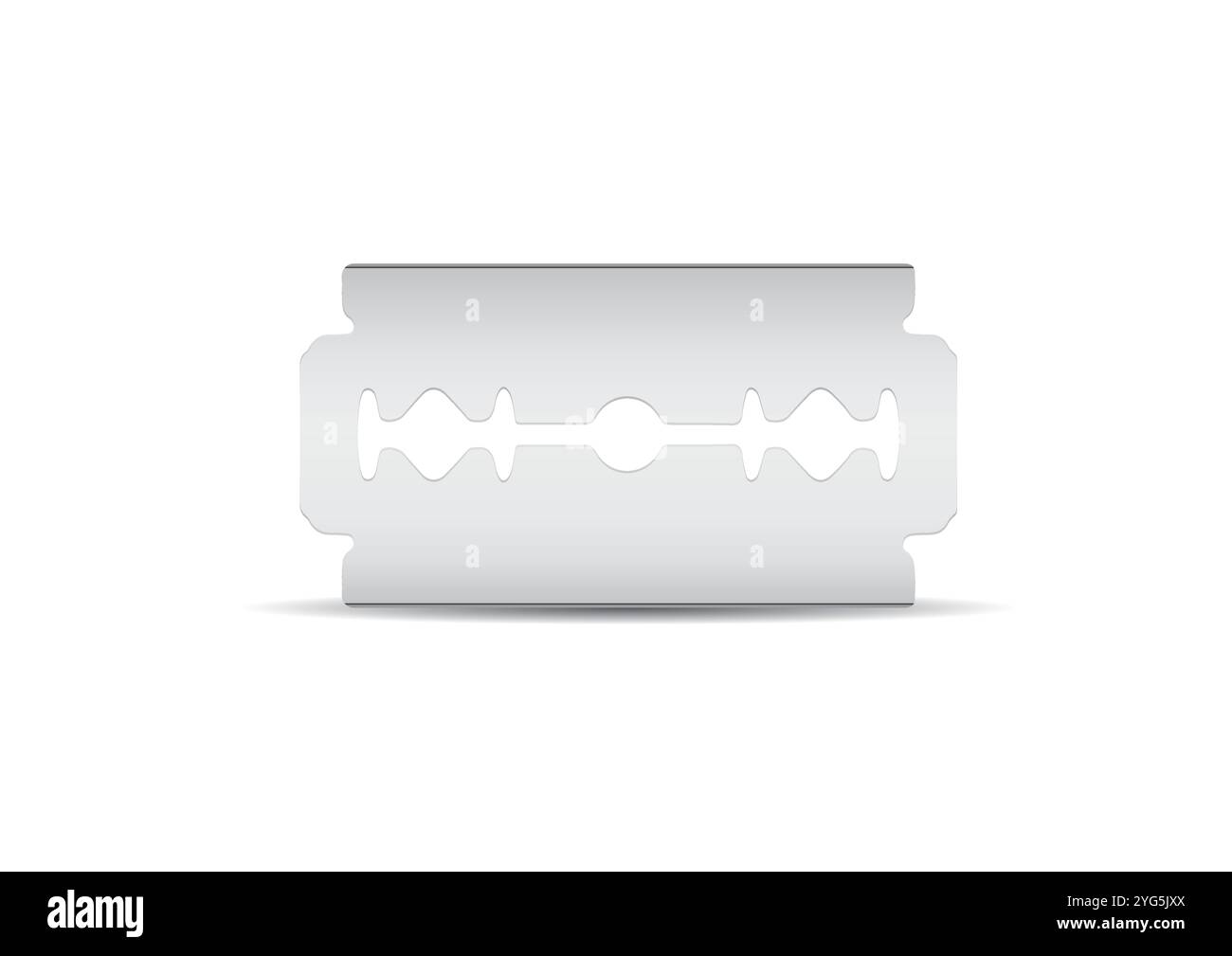 Realistic razor blade vector flat design isolated on white background Stock Vector