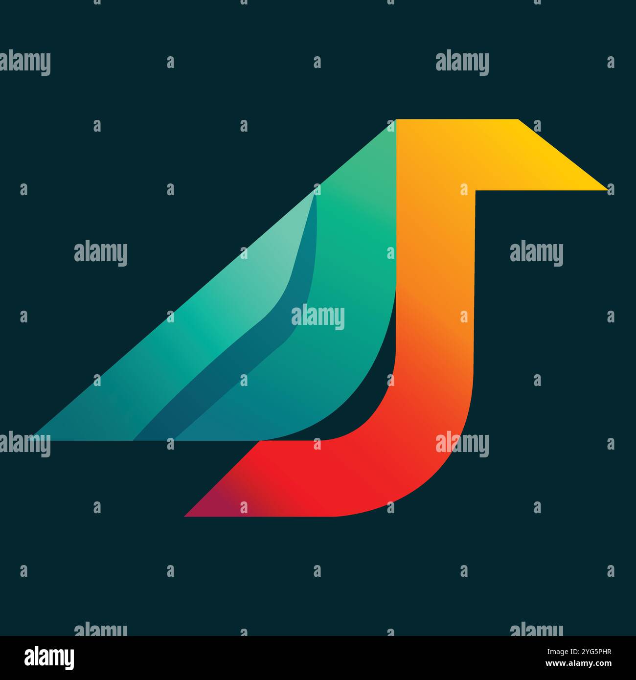 Soaring high with vibrant elegance Stock Vector