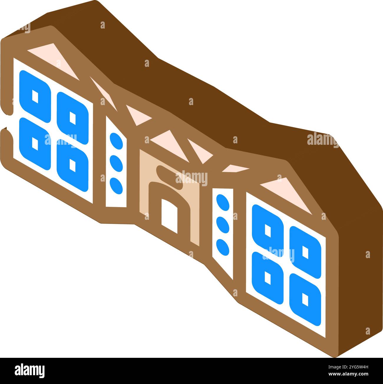 outside school building isometric icon vector illustration Stock Vector ...