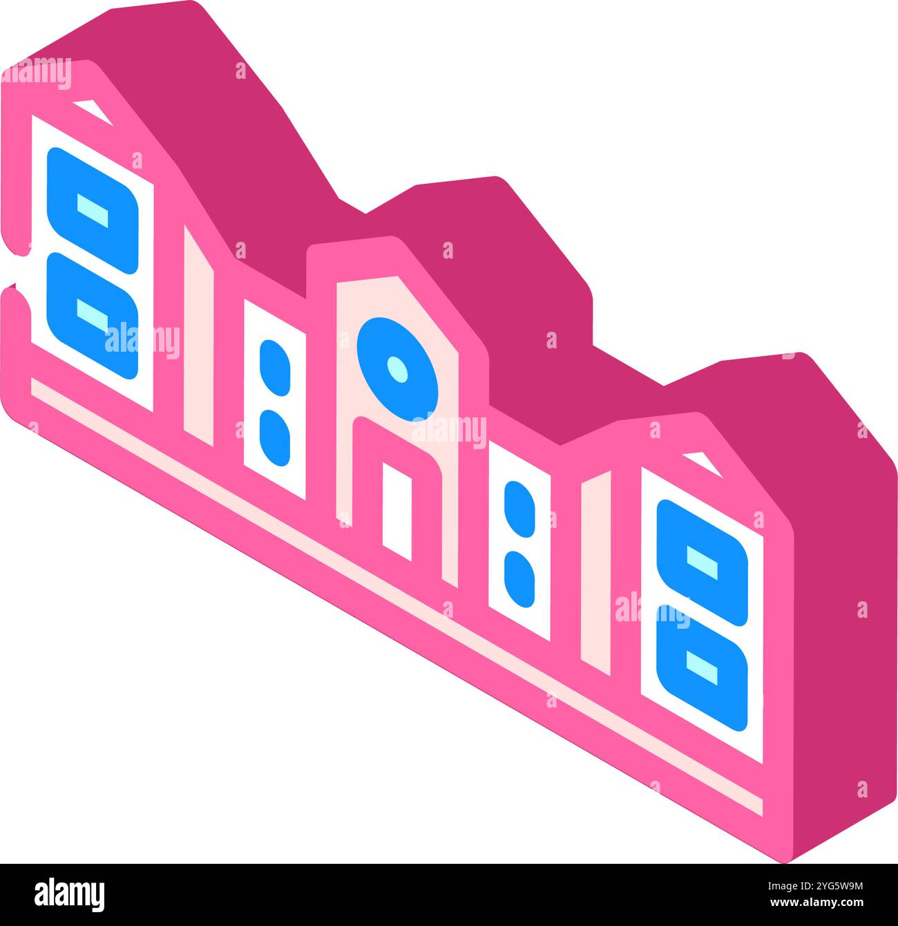 city school building isometric icon vector illustration Stock Vector ...