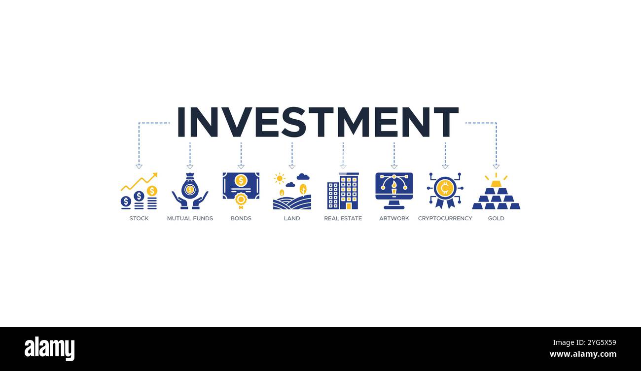 Investment banner Stock Vector Images - Alamy