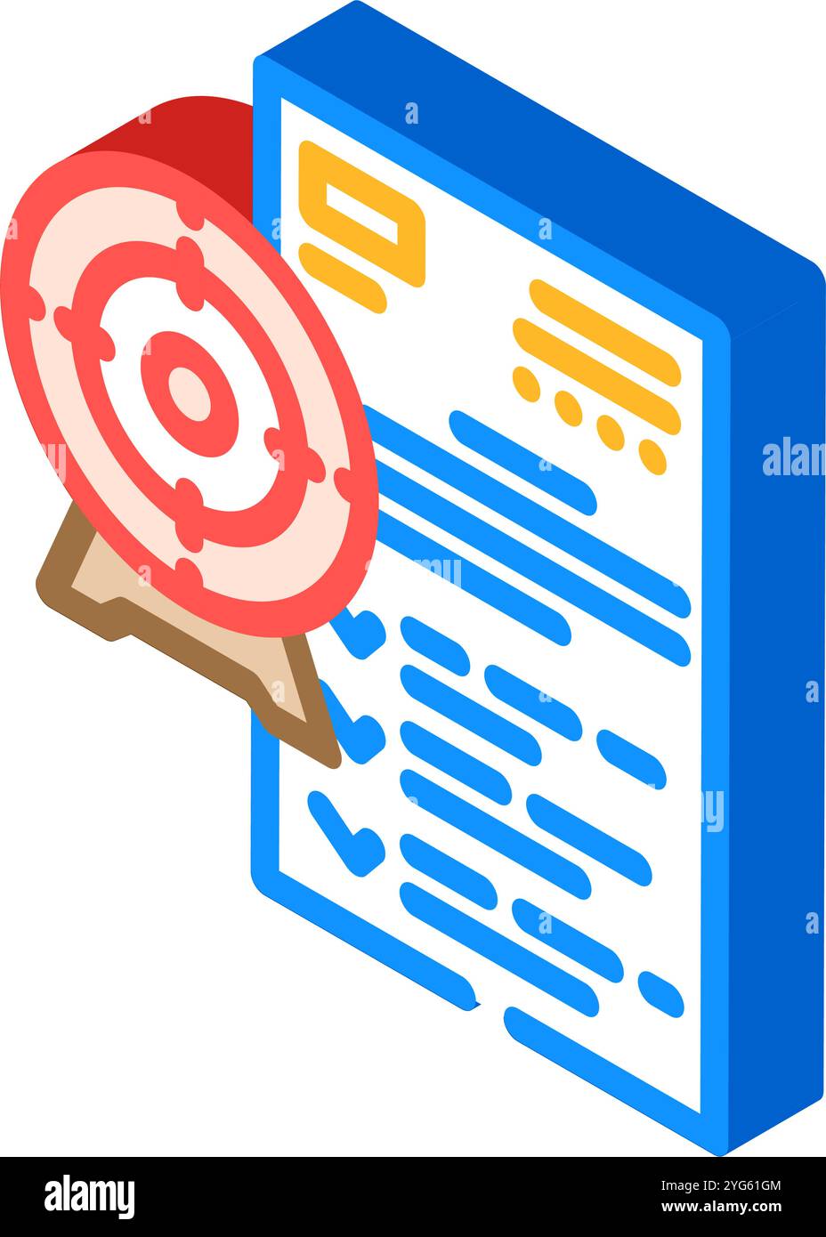 goal setting success life isometric icon vector illustration Stock ...
