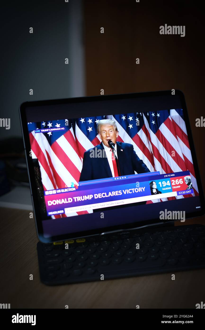 Donald Trump Declares victory in the 2024 US presidential election on