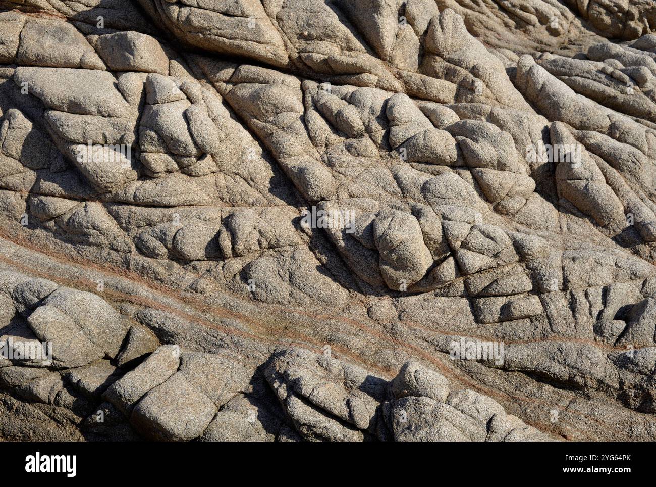 rugged granite rock formations, Capo Testa, Sardinia, Italy Stock Photo ...