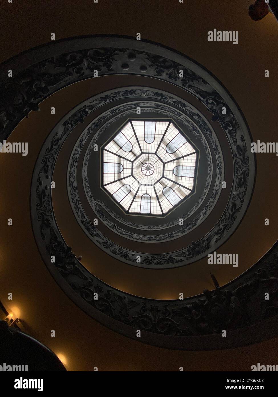 Bramante Staircase Vatican Museums Stock Photo