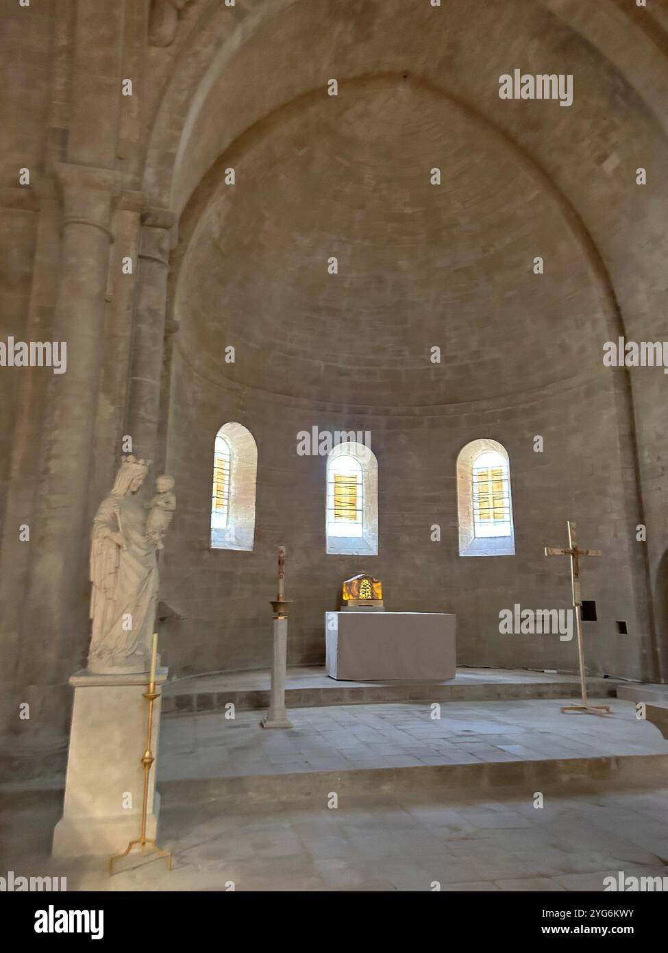 Abbaye Notre-Dame de Sénanque - Sénanque Abbey - Smartphone Captured Stock Image