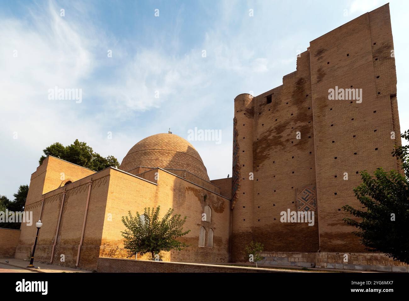 The mausoleum of Jakhongir is the only survived part of Dor-us Siyodat  memorial complex.  The Dor-us Siyodat was intended for the whole Timurid dynas Stock Photo