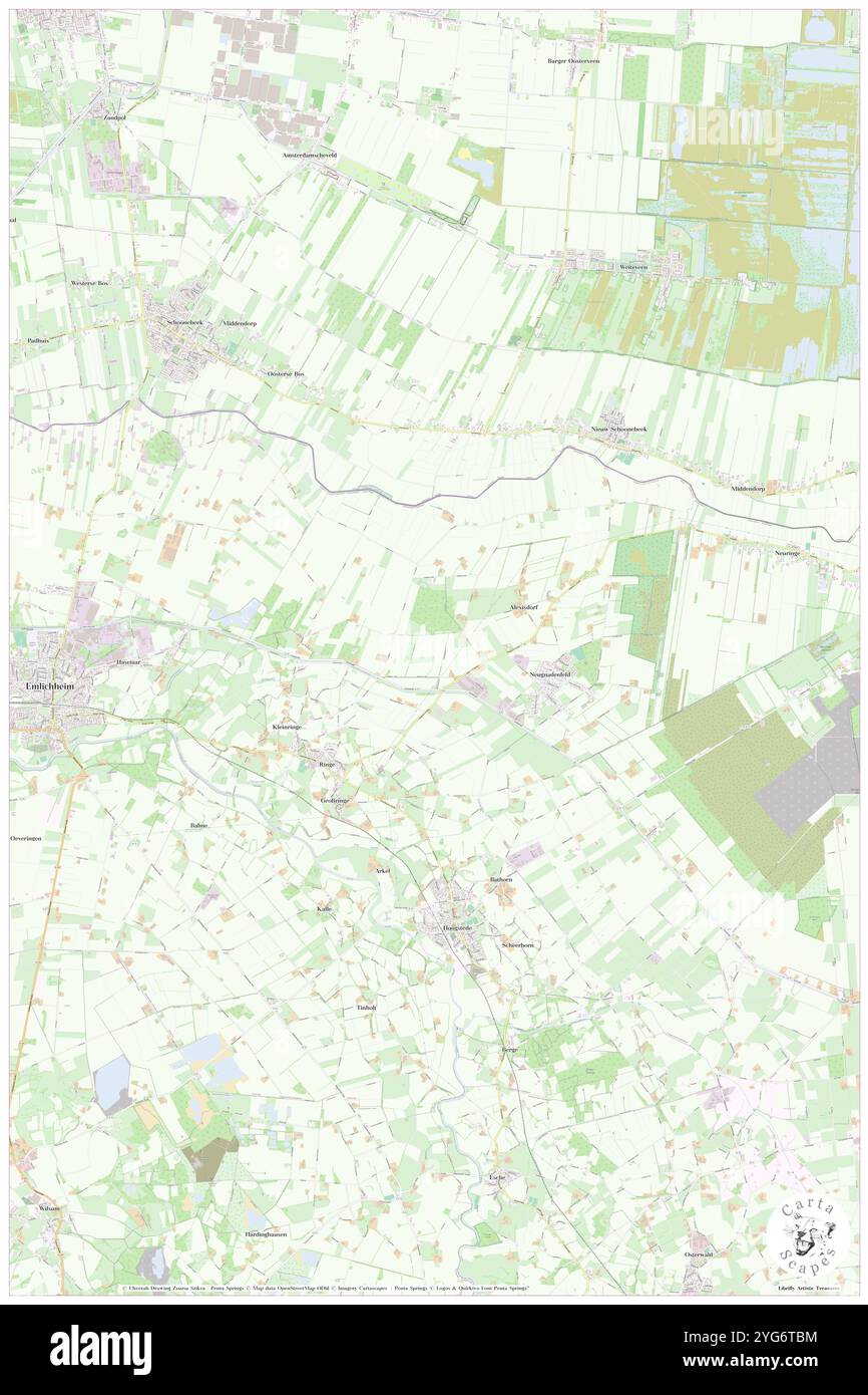 Ringe, DE, Germany, Lower Saxony, N 52 36' 59'', N 6 56' 45'', map, Cartascapes Map published in 2024. Explore Cartascapes, a map revealing Earth's diverse landscapes, cultures, and ecosystems. Journey through time and space, discovering the interconnectedness of our planet's past, present, and future. Stock Photo