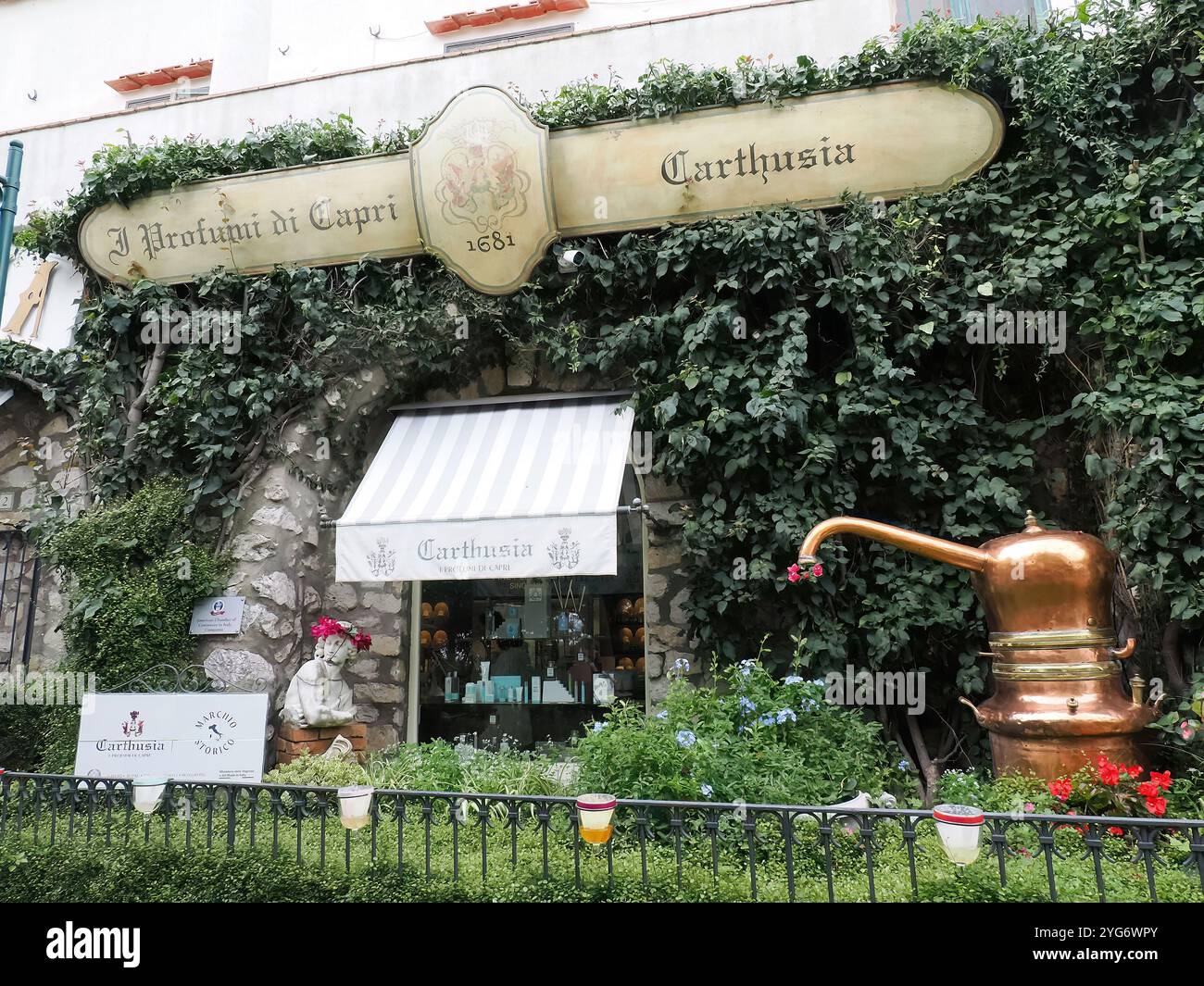 Carthusia parfum, Capri (town), Isola di Capri, Capri, Campania, Italy, Europe Stock Photo