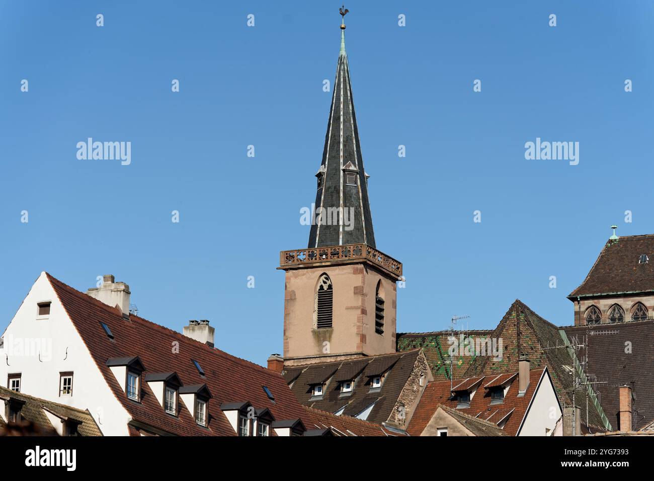 This alternative, detailed view of Strasbourg in Alsace, France ...