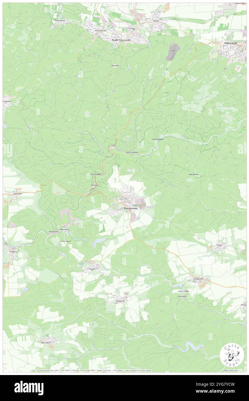 Harzgerode, DE, Germany, Saxony-Anhalt, N 51 37' 59'', N 11 9' 0'', map, Cartascapes Map published in 2024. Explore Cartascapes, a map revealing Earth's diverse landscapes, cultures, and ecosystems. Journey through time and space, discovering the interconnectedness of our planet's past, present, and future. Stock Photo