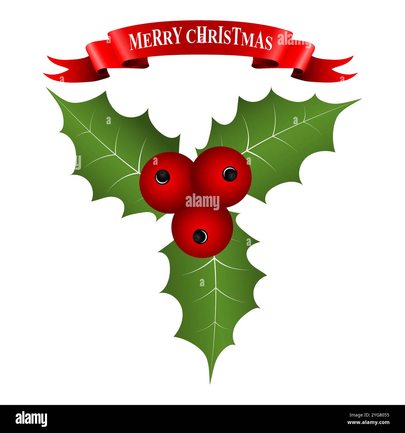 Christmas card holly berry Stock Vector Images - Alamy