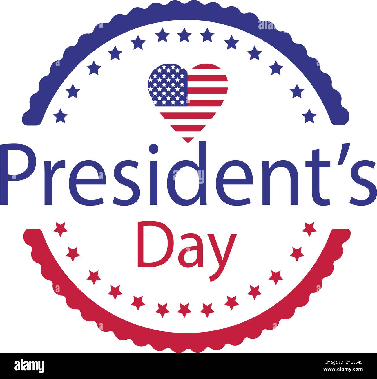 Happy President's Day Card Background USA Theme Stock Vector