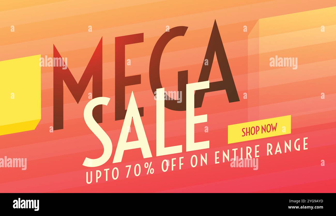 mega sale modern advertising banner banner design template Stock Vector ...
