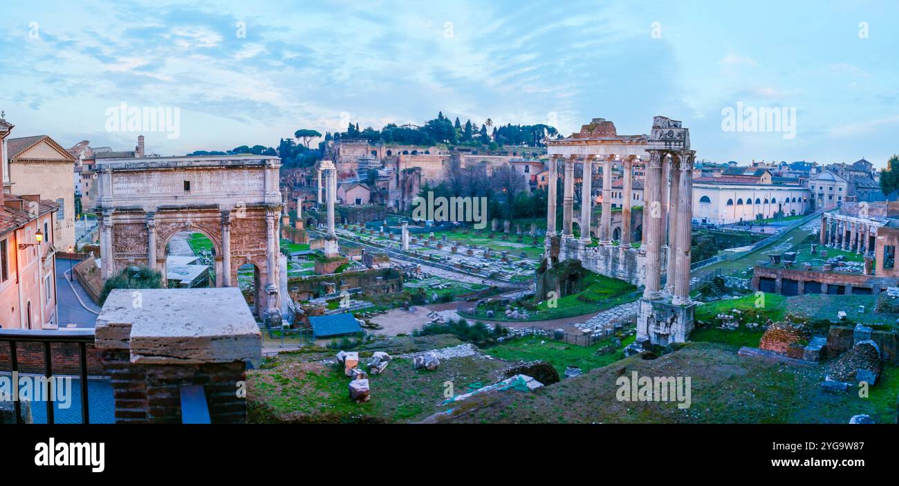 Panorama roman forum in hi-res stock photography and images - Alamy