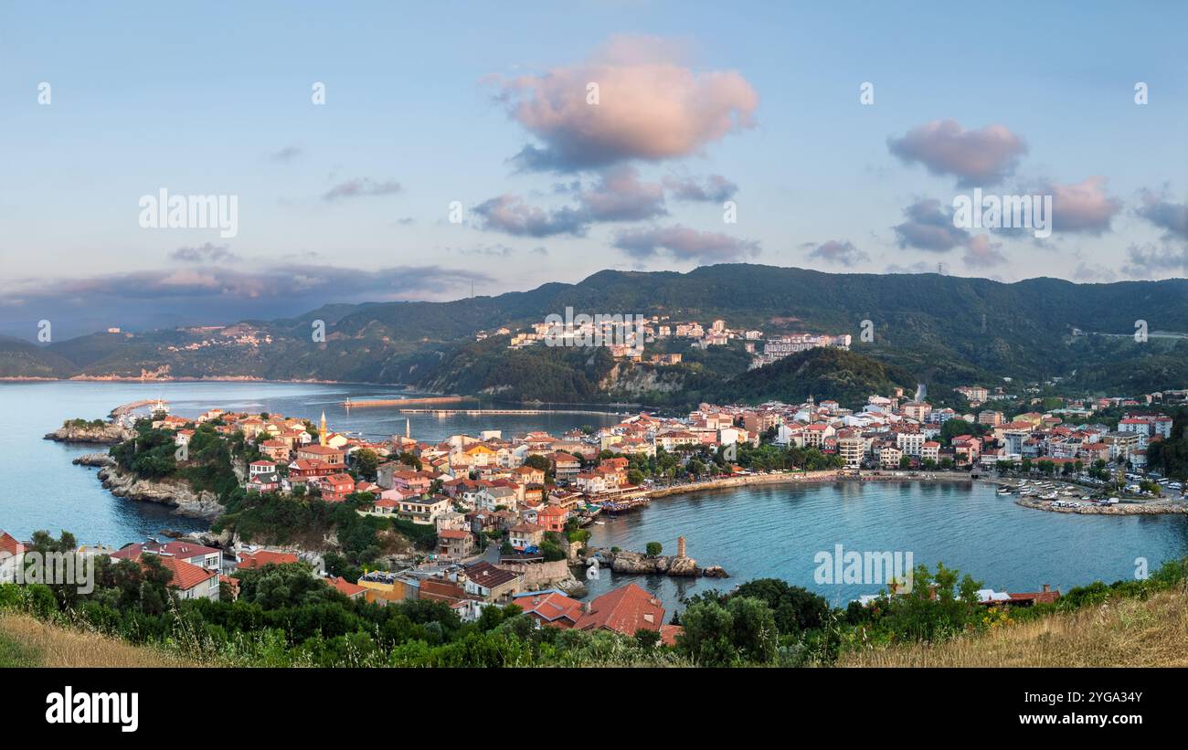Aerial view seaside town red hi-res stock photography and images - Alamy