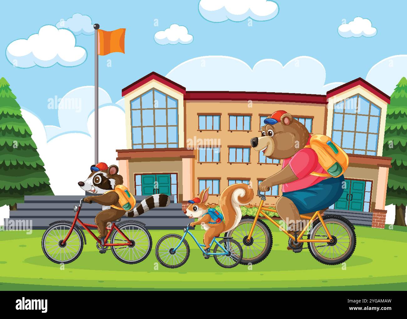 School bikes Stock Vector Images - Alamy