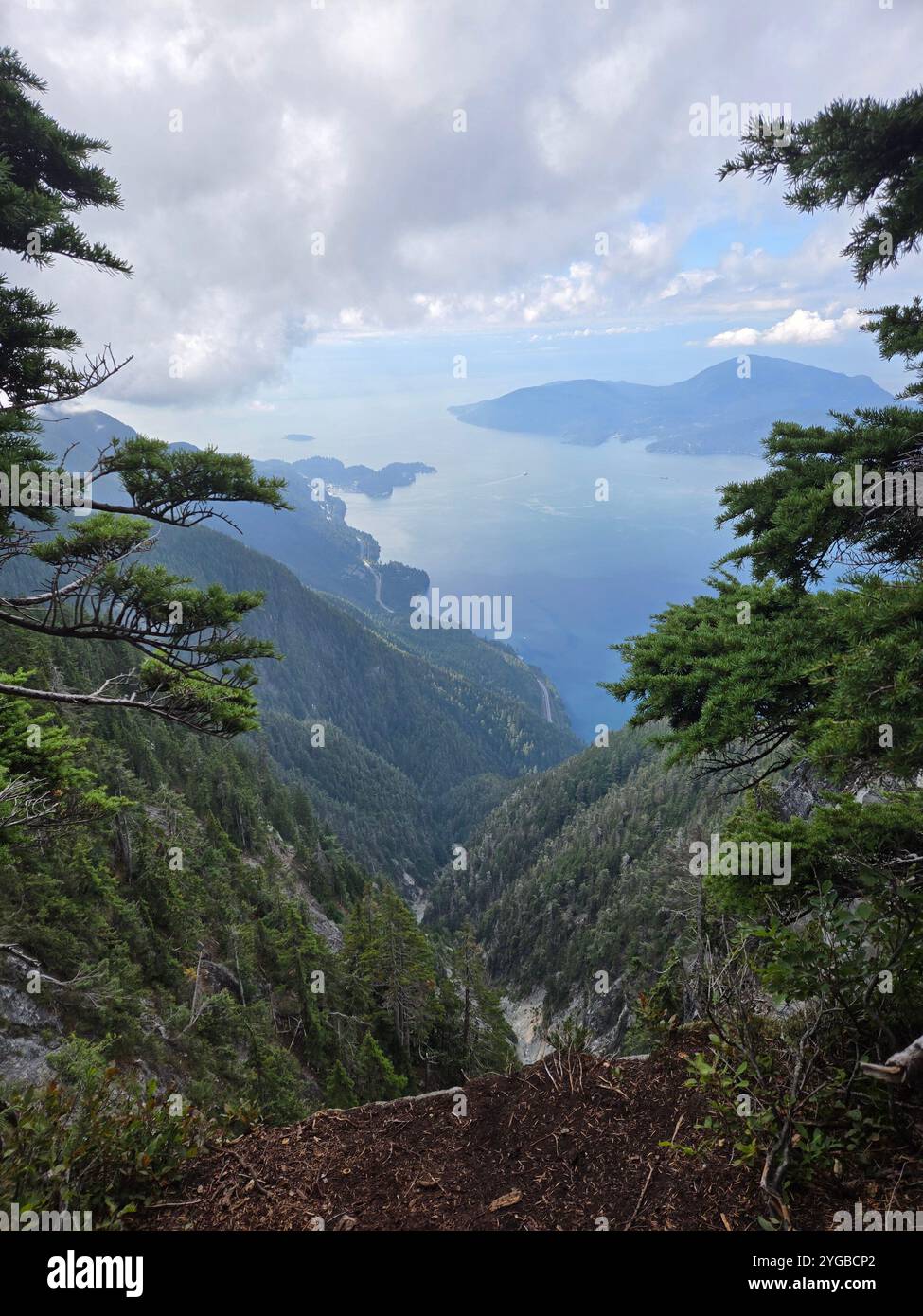 Spectacular hiking time around Canadian mountains - Smartphone Captured Stock Image