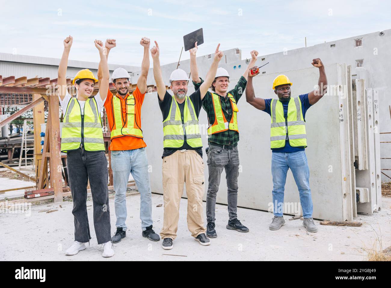 Diverse group of construction workers