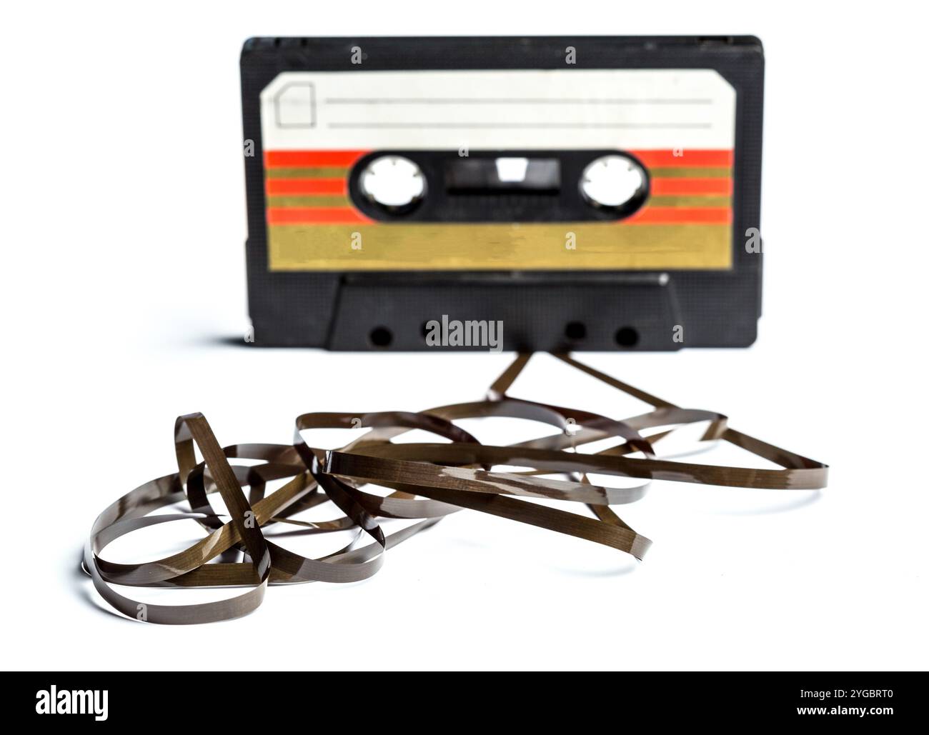 vintage cassette tape isolated white background Stock Photo - Alamy