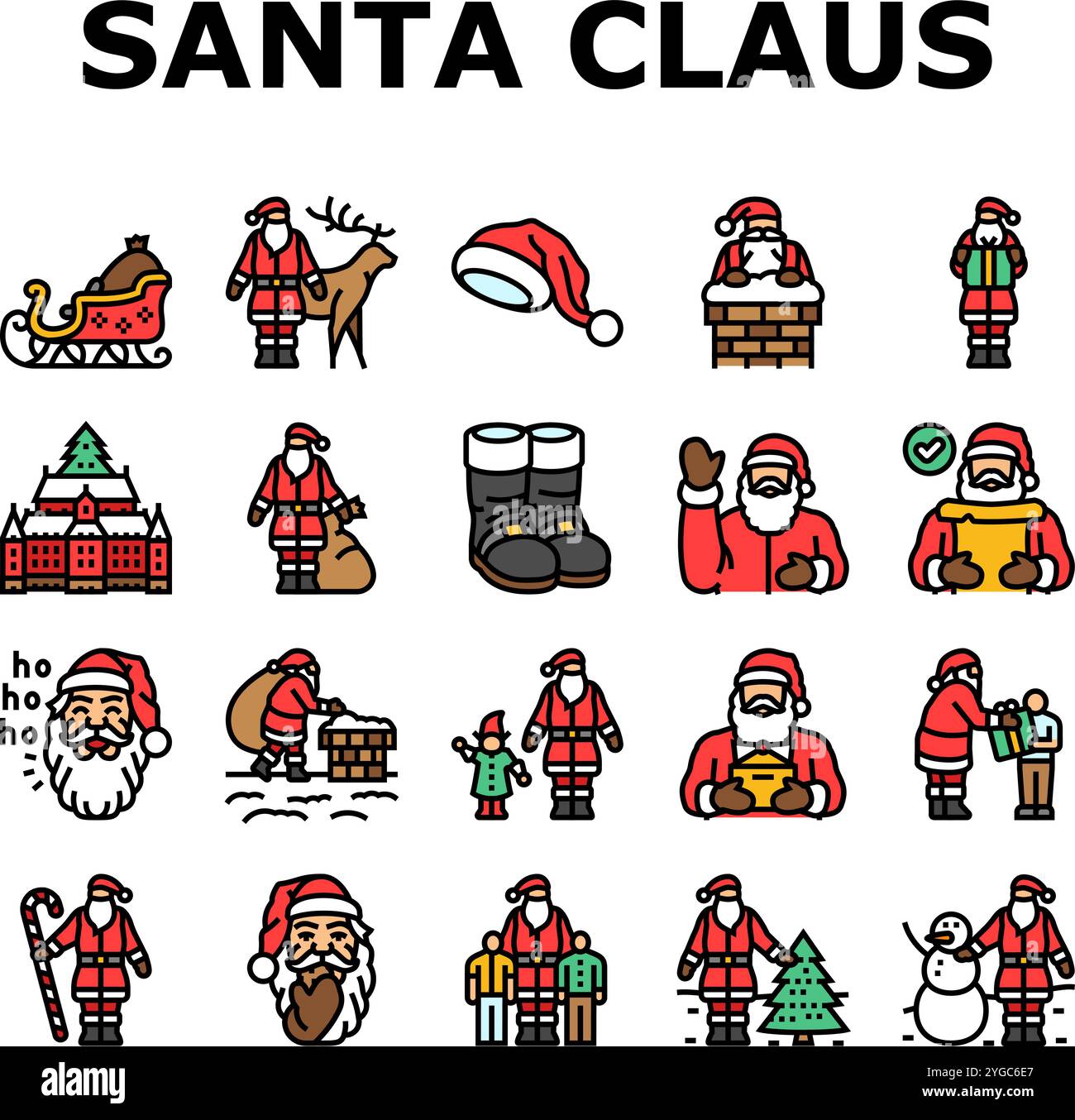 Santa claus elves pack red hi-res stock photography and images - Alamy