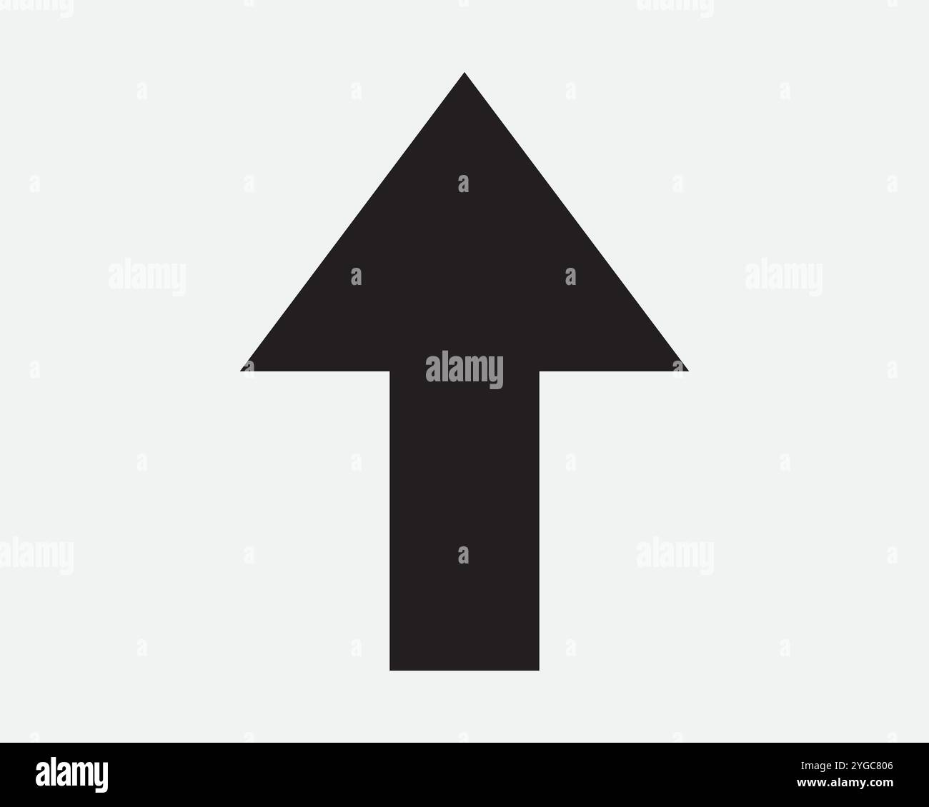 Arrow Up Upward Above Ahead Straight North Path Road Traffic Direction ...