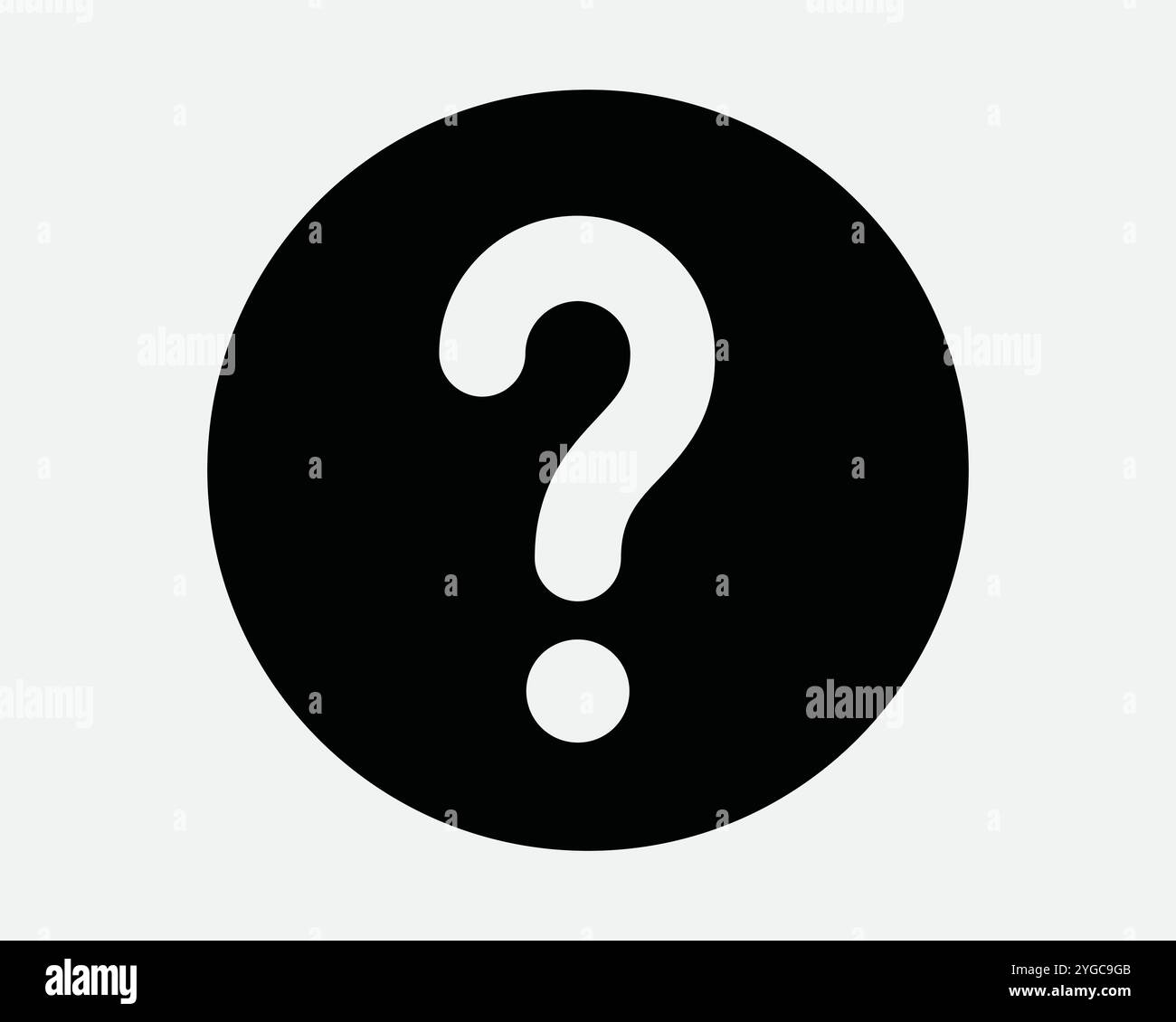 Queries Question Mark Questionnaire FAQ Curious Help Circle Circular Round Button Support Solution Query Sign Icon Shape Outline Black White Vector Stock Vector