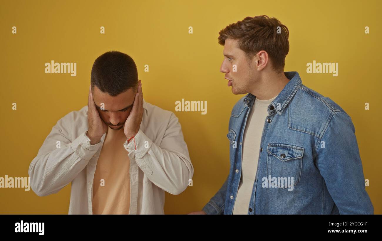 Two men friends talking serious hi-res stock photography and images - Alamy