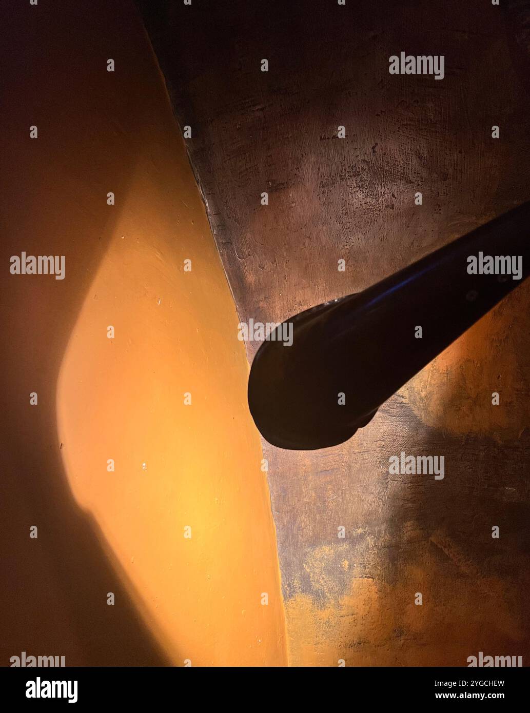 a lamp silhouette in Kehrwieder Cafe - Smartphone Captured Stock Image