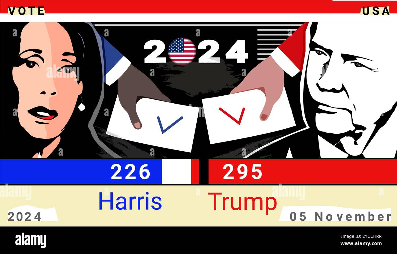 Donald Trump and Kamala Harris. United States presidential election