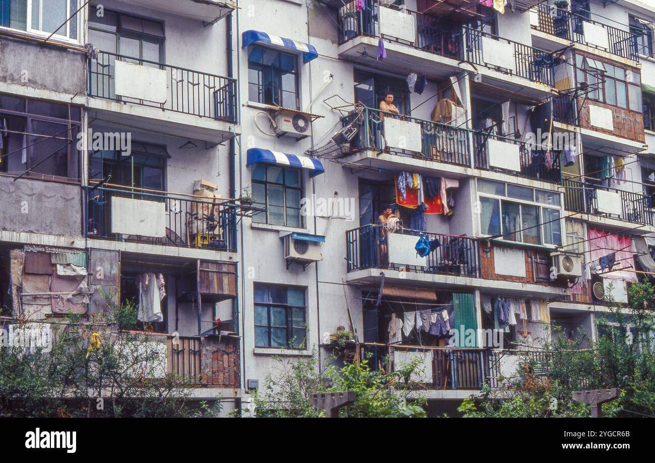 China, Shanghai, appartment blocks in a suburb. Stock Photo