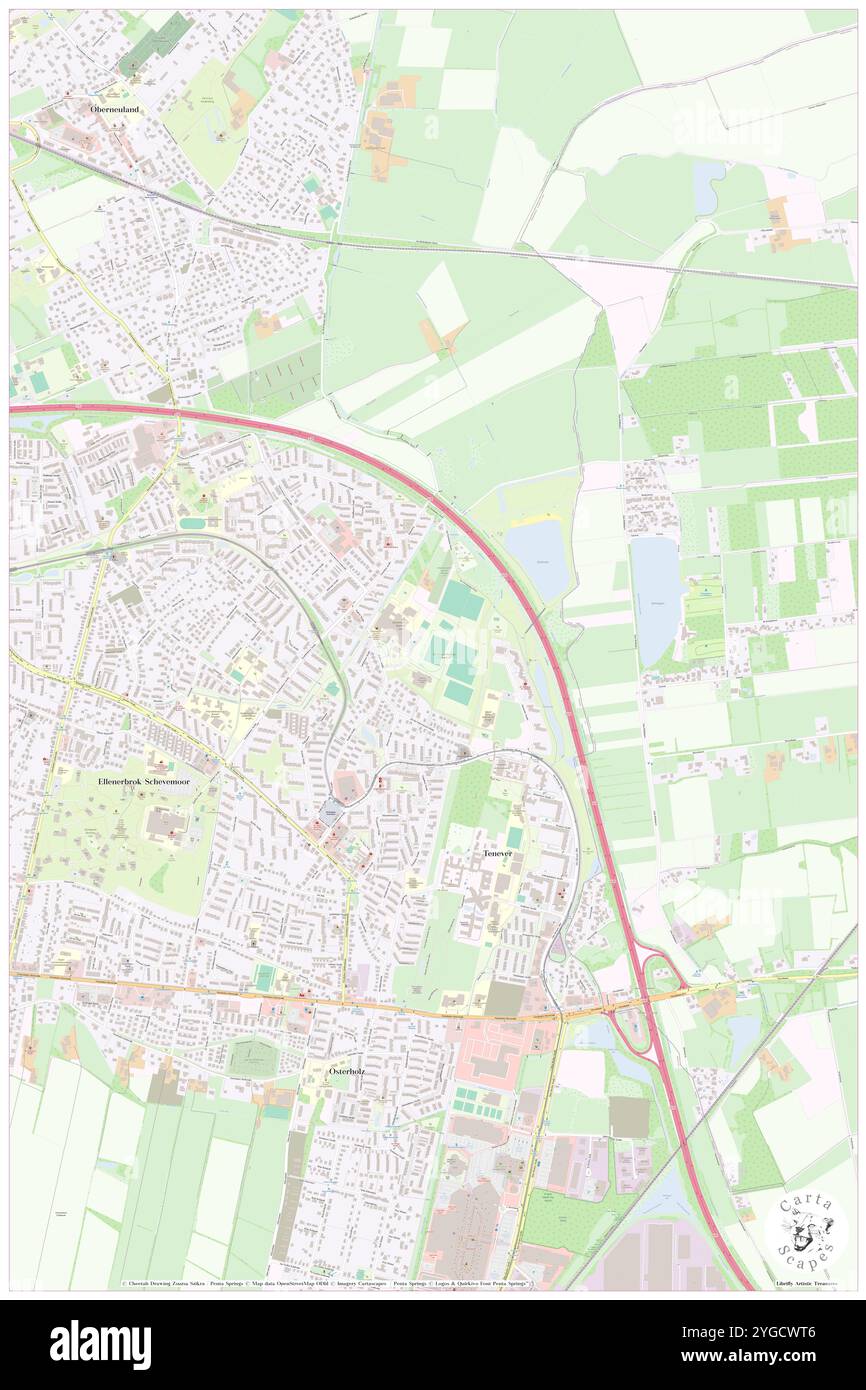 Tenever, DE, Germany, Bremen, N 53 3' 53'', N 8 57' 42'', map, Cartascapes Map published in 2024. Explore Cartascapes, a map revealing Earth's diverse landscapes, cultures, and ecosystems. Journey through time and space, discovering the interconnectedness of our planet's past, present, and future. Stock Photo