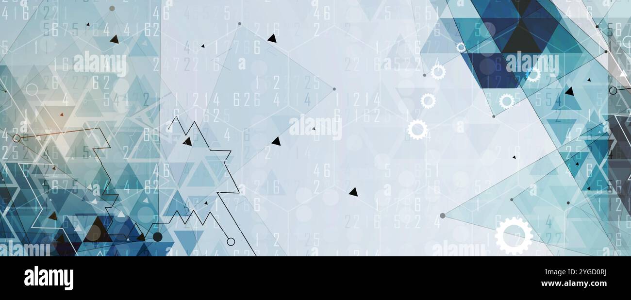 Computer Triangle Abstract blue white paper triangle Stock Vector Images - Alamy