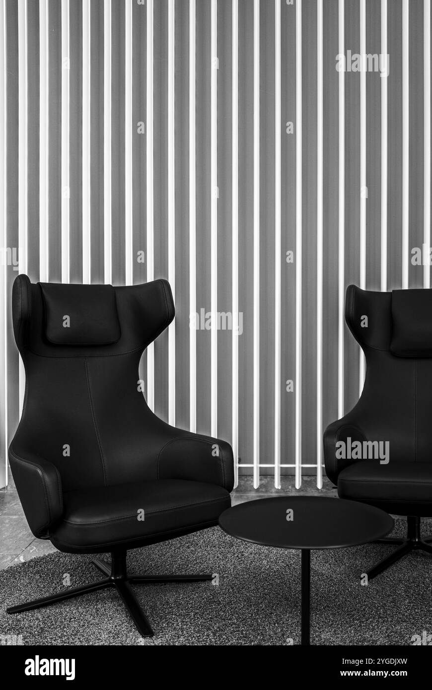 Armchair interior armchairs interiors Black and White Stock Photos ...