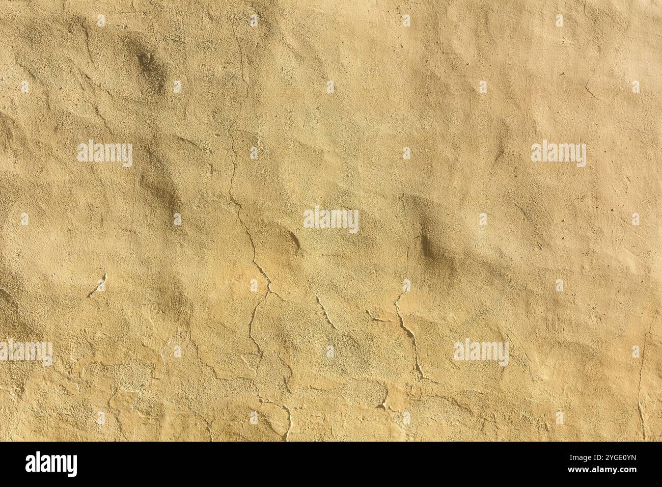 Background yellow, beige plastered wall Stock Photo