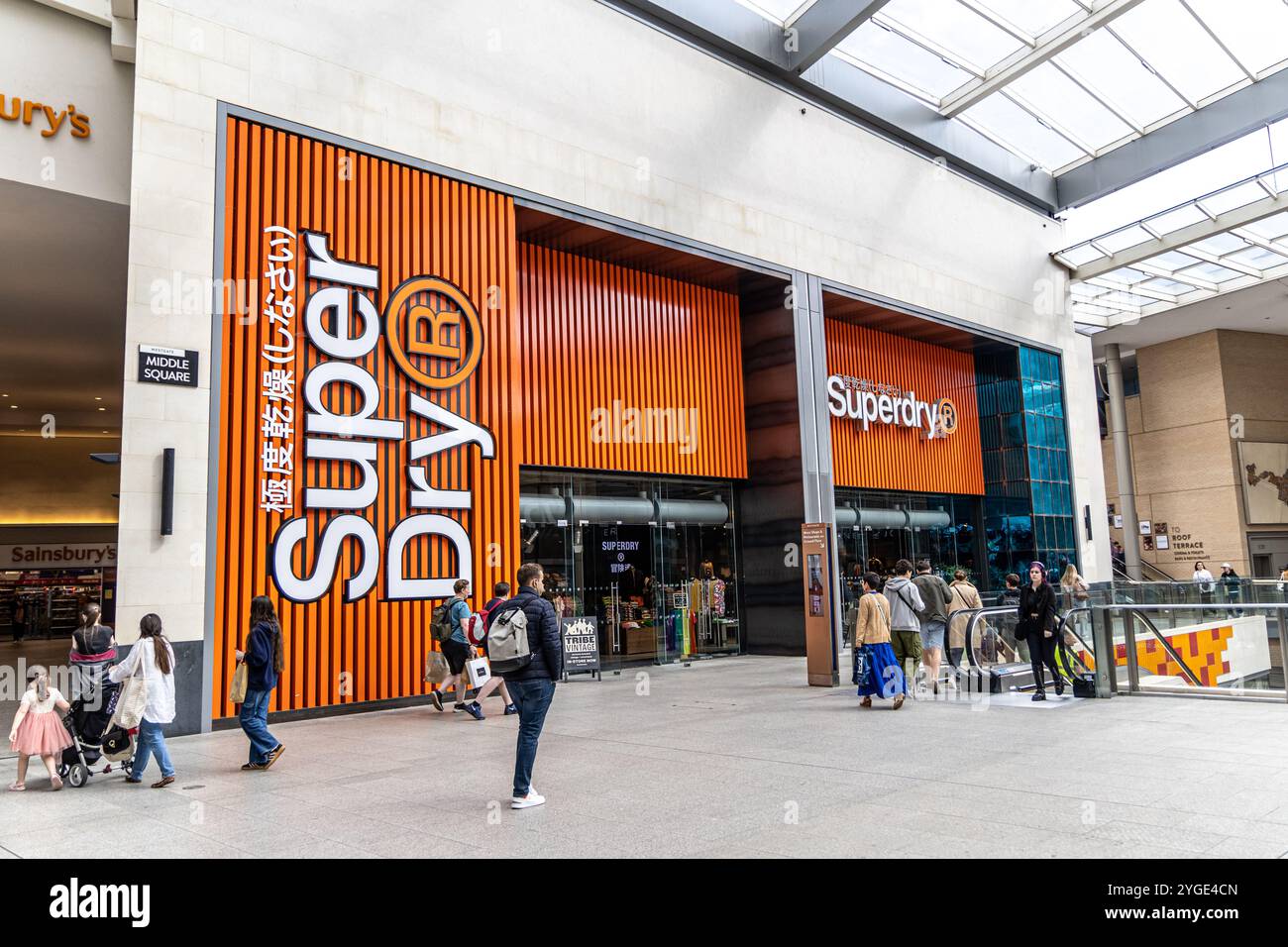 Oxford , UK - June 5, 2024: Superdry large store in Westgate Shopping Centre Oxford. Stock Photo