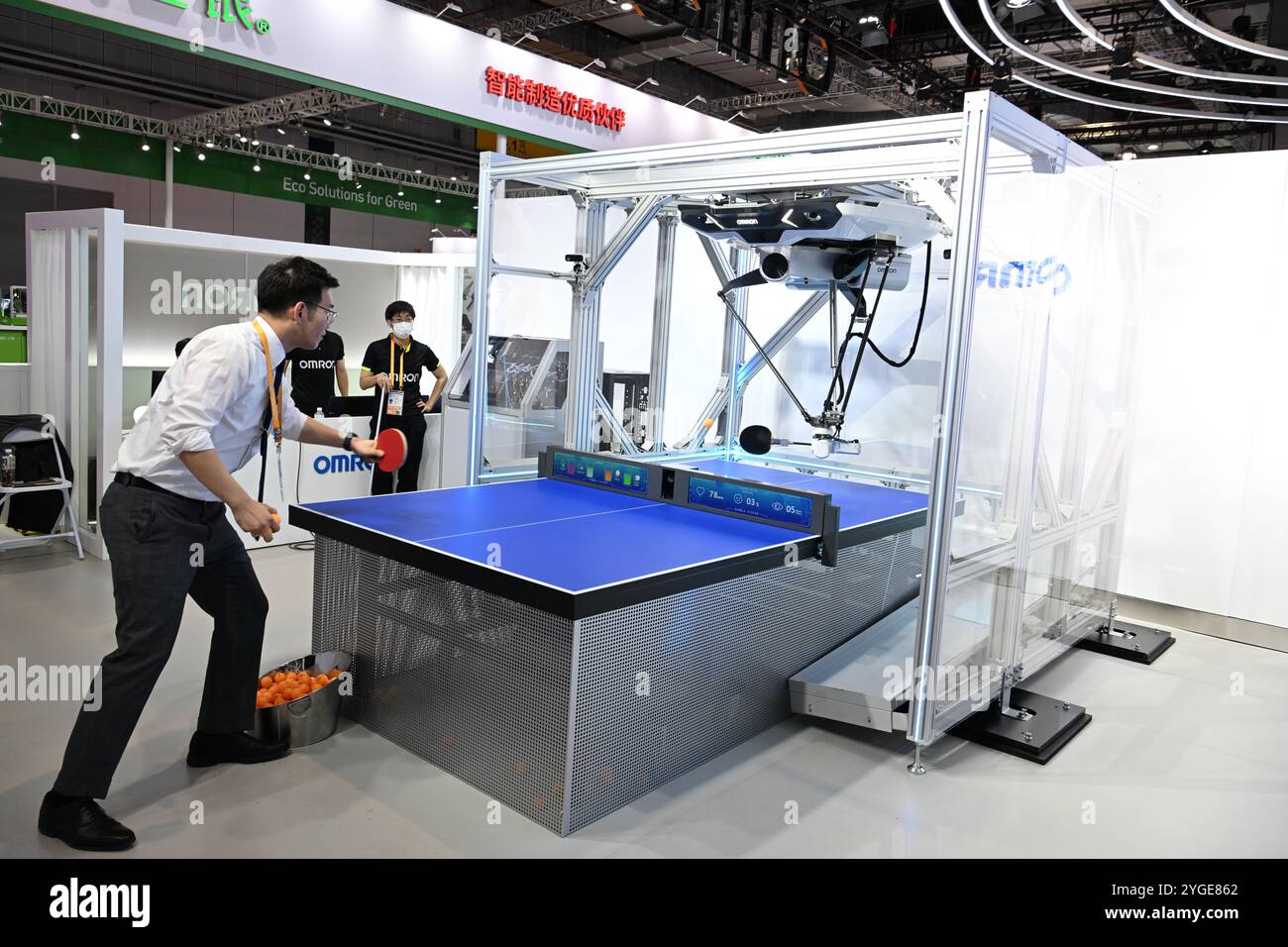 Gen Butc SHANGHAI, CHINA - NOVEMBER 6, 2024 - Visitors experience Omron's 9th ...