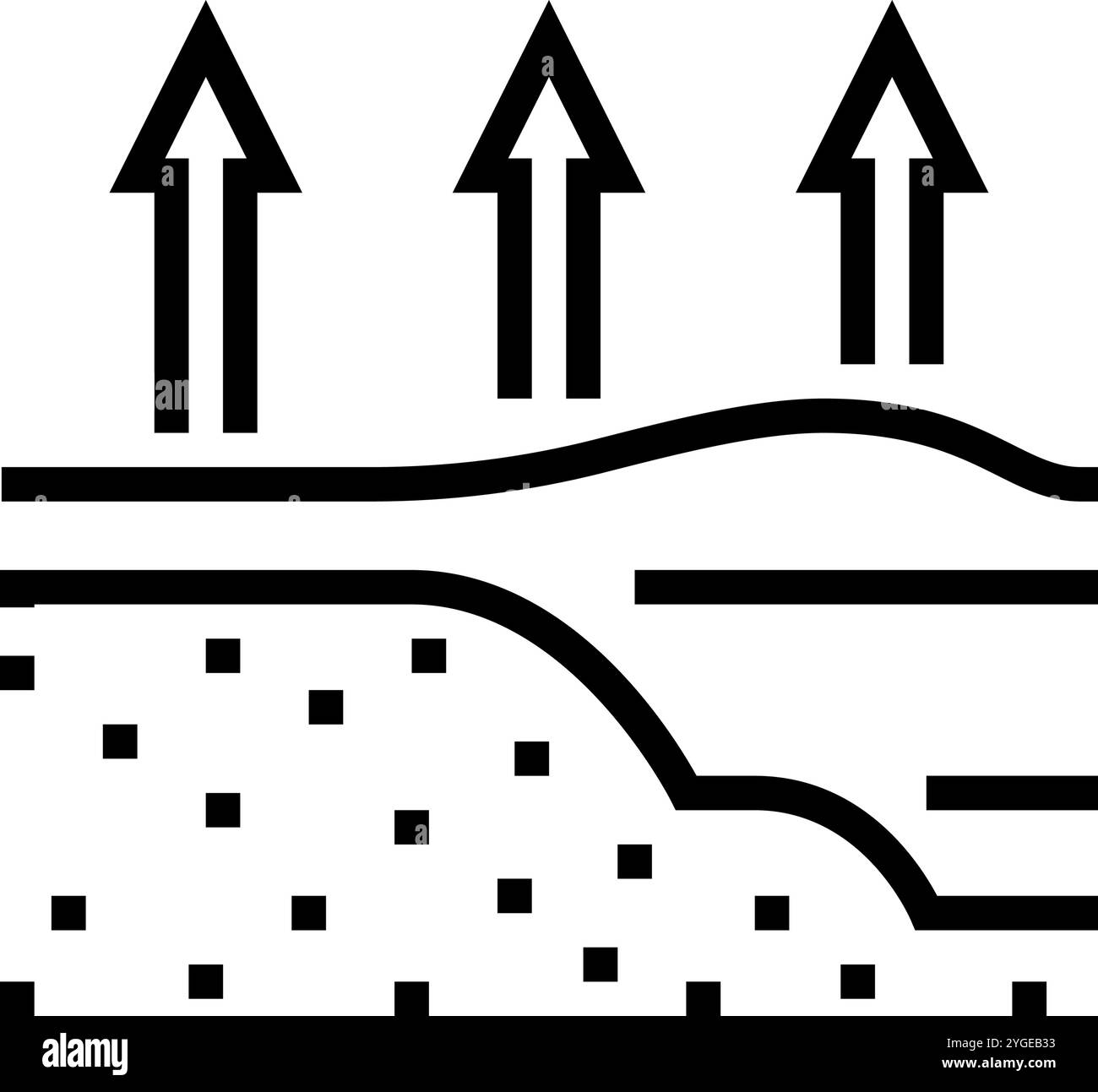 storm surge hurricane disaster line icon vector illustration Stock ...