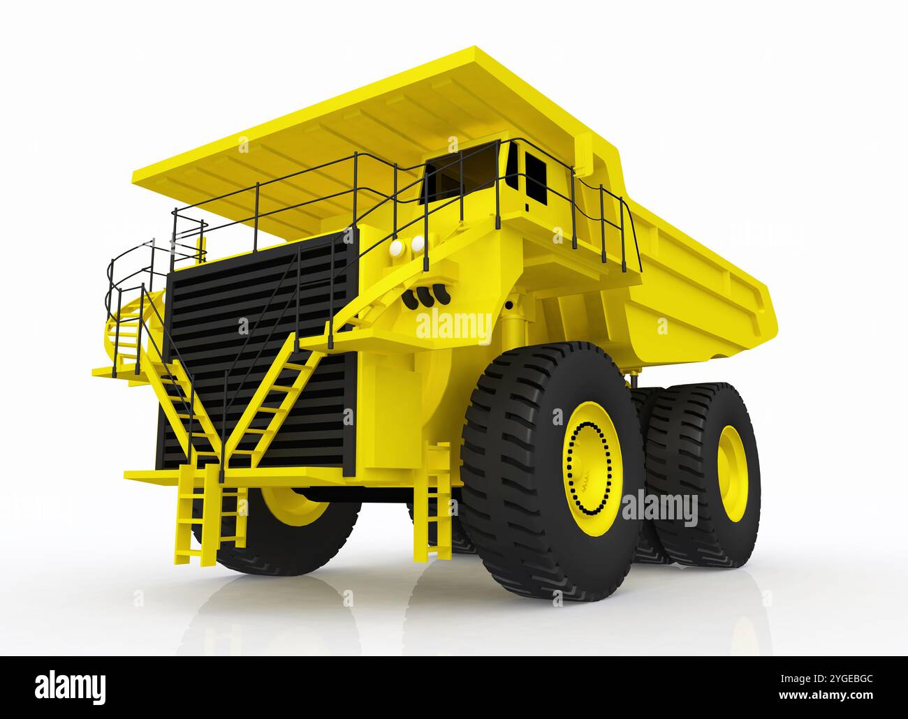 Huge dump truck against a white background Stock Photo - Alamy