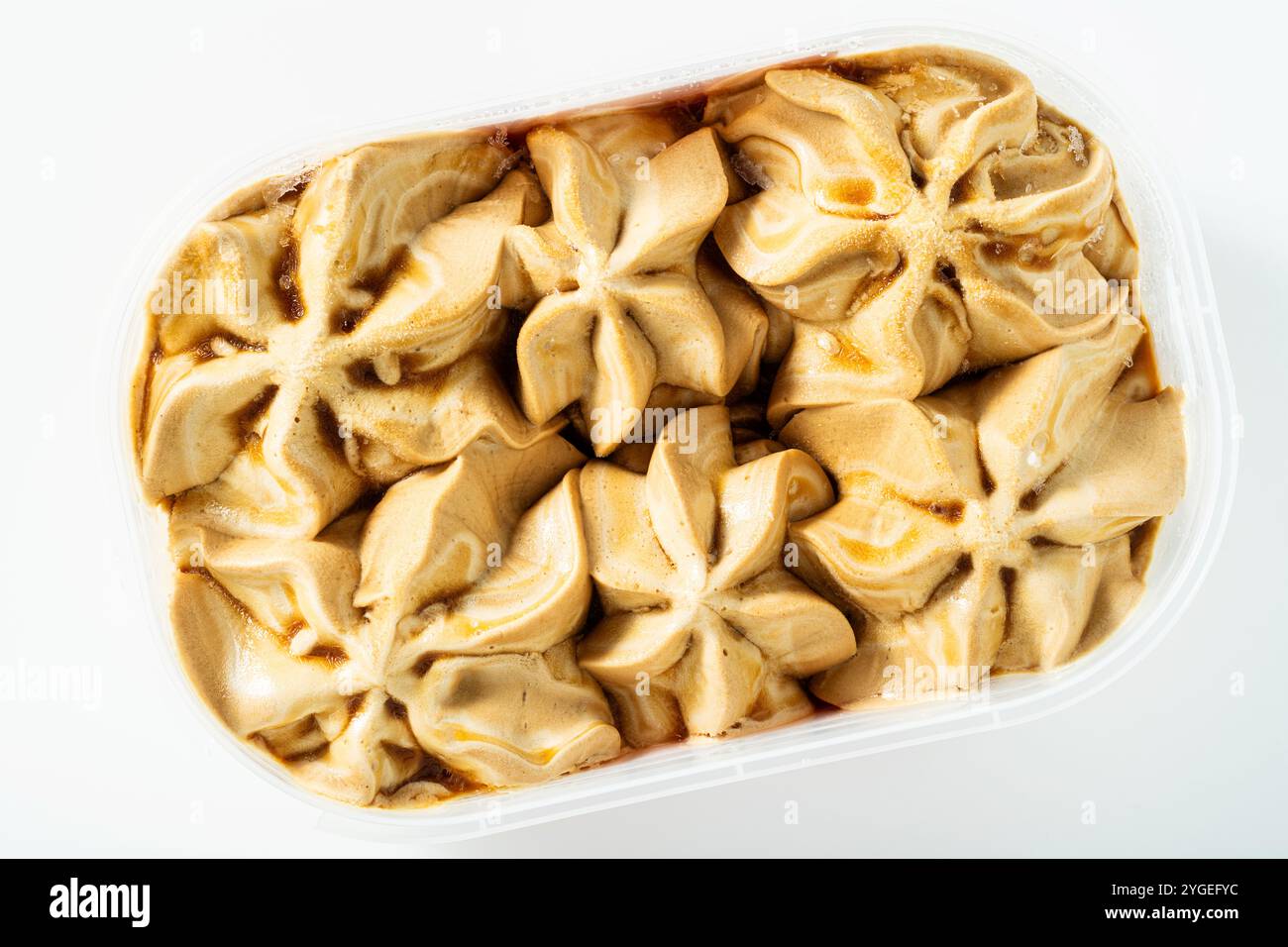 package of Italian caramel ice cream on a white background Stock Photo ...